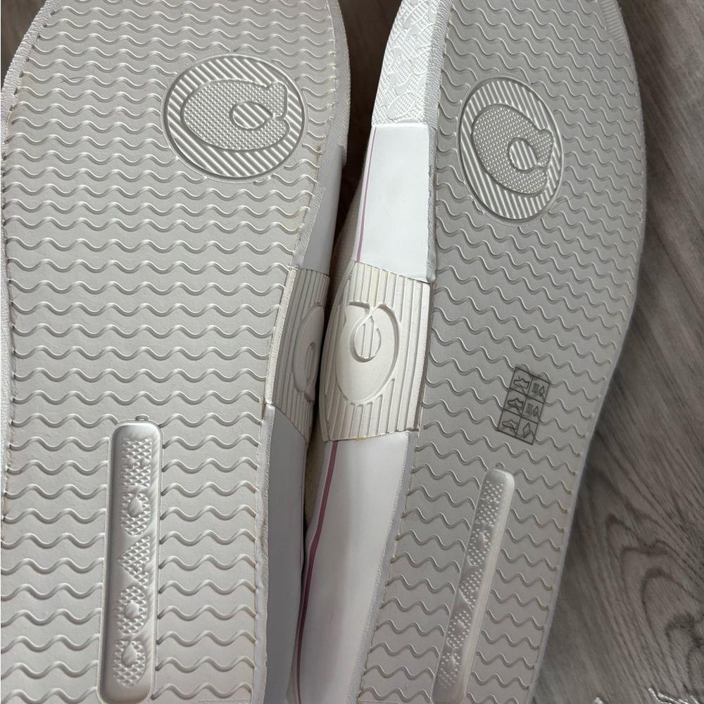 Coach Ivory Canvas Lace-Up Sneakers - Picture 6 of 6